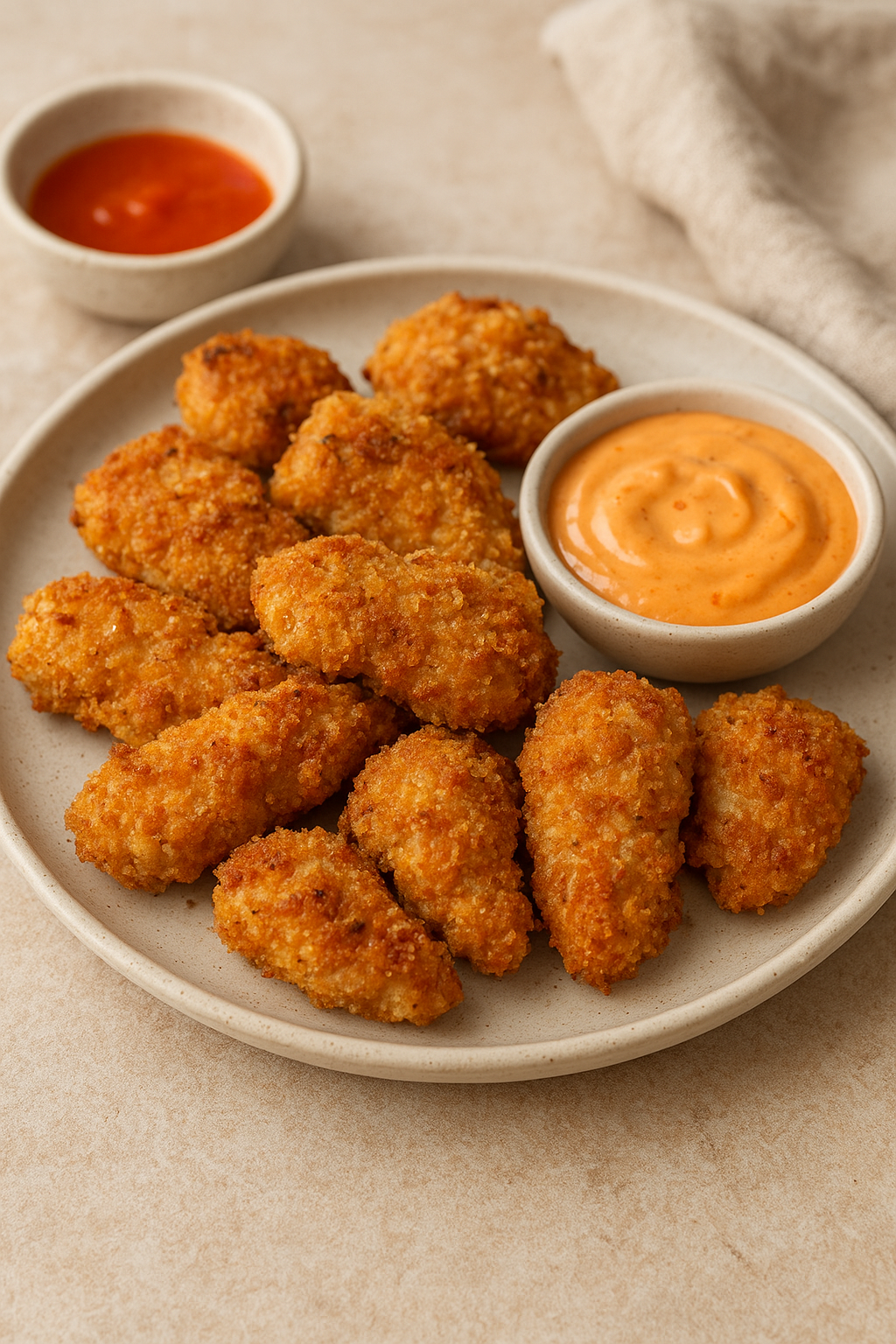 Crispy Air Fryer Chicken Nuggets with Dip