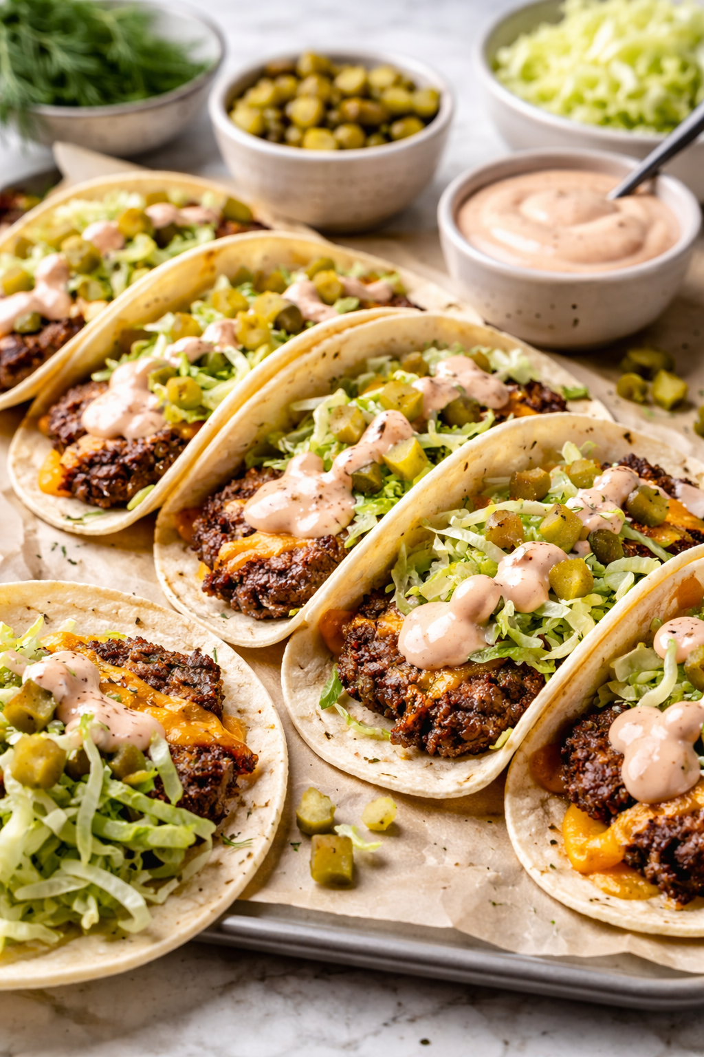 Smashed Burger Tacos