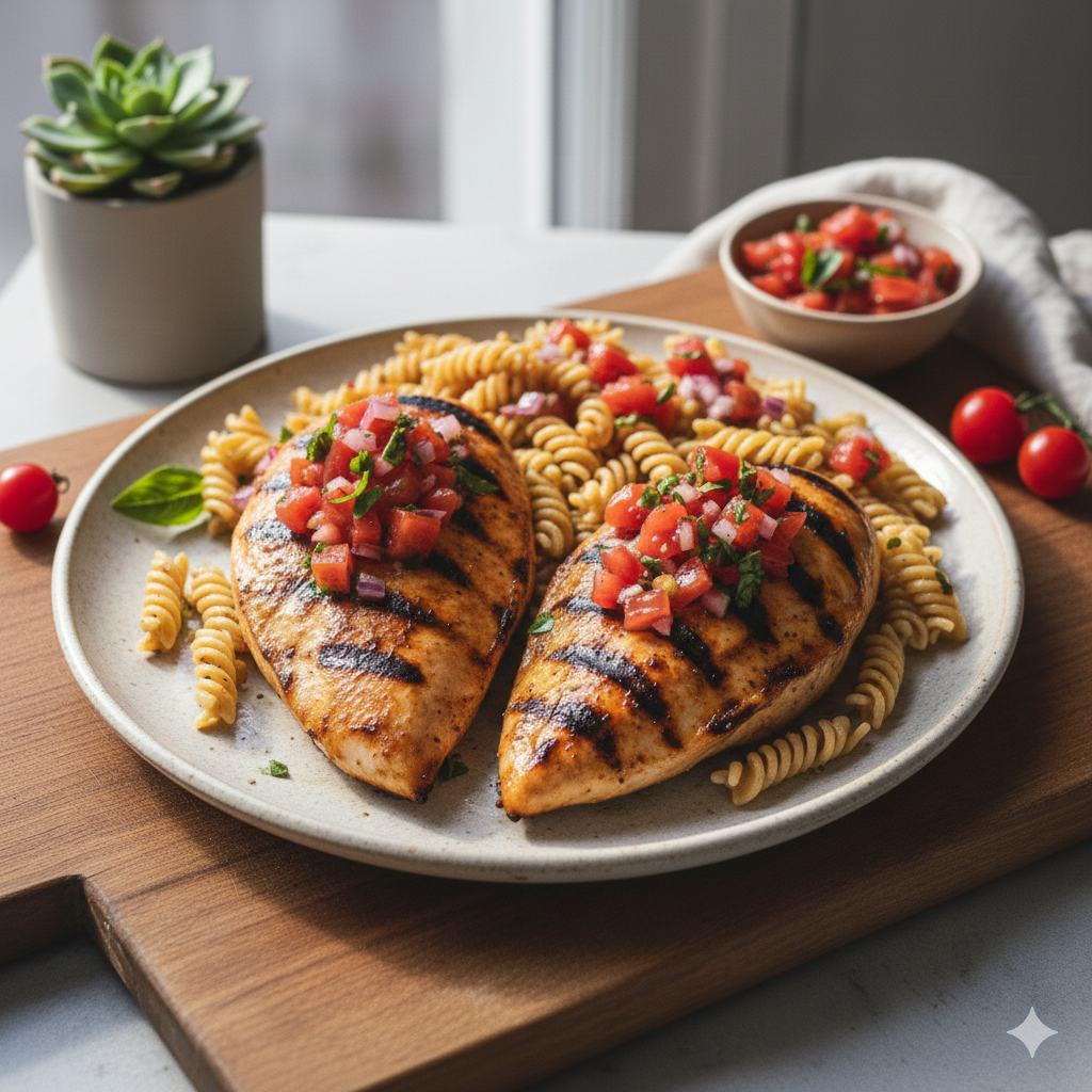 Grilled Chicken Bruschetta