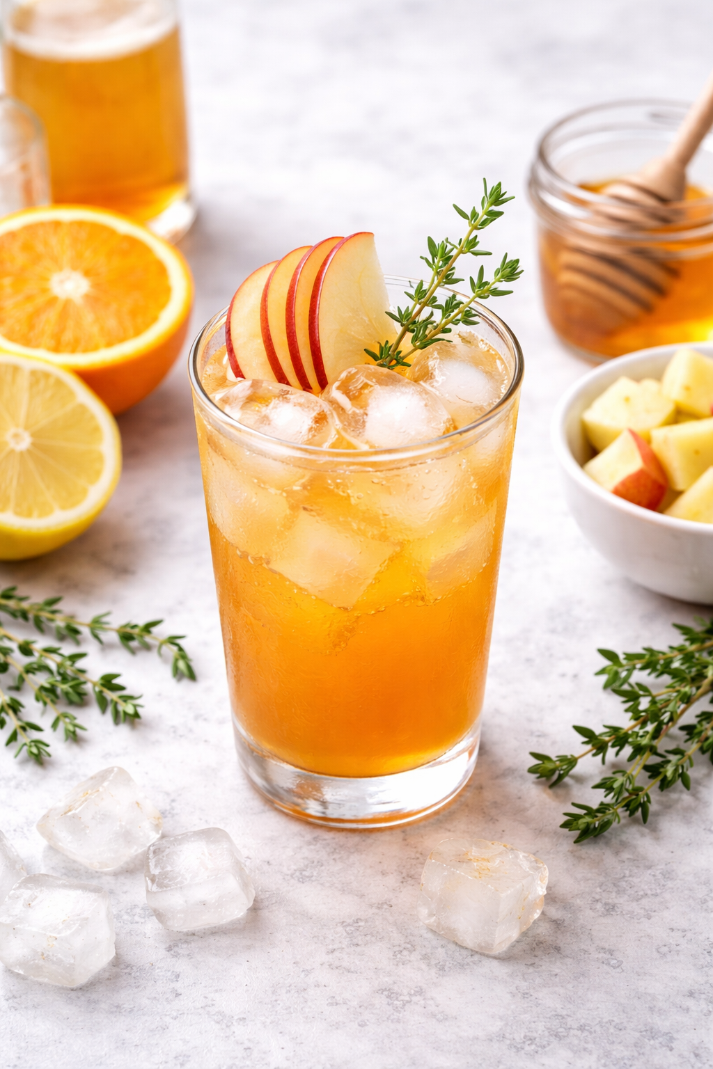 Apple Cider Kombucha Mocktail